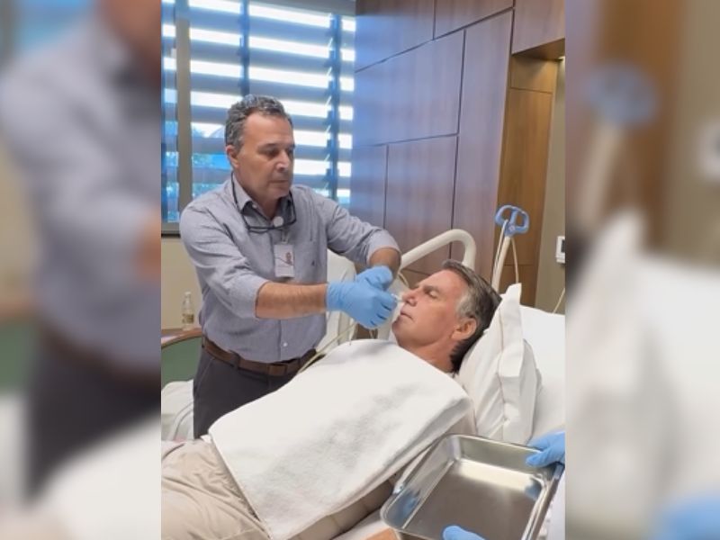 Bolsonaro divulga retirada de sonda do nariz e rebate boatos sobre falsa internação