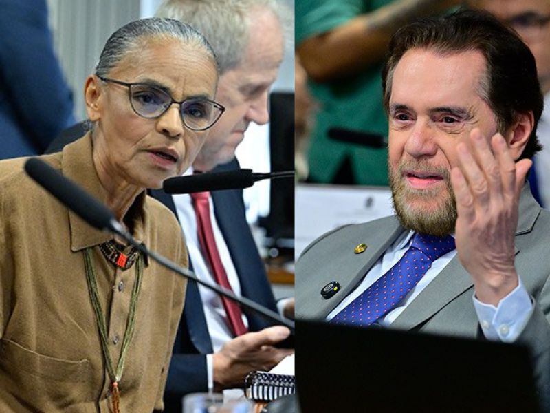 Marina reage a ofensas e abandona sessão no Senado