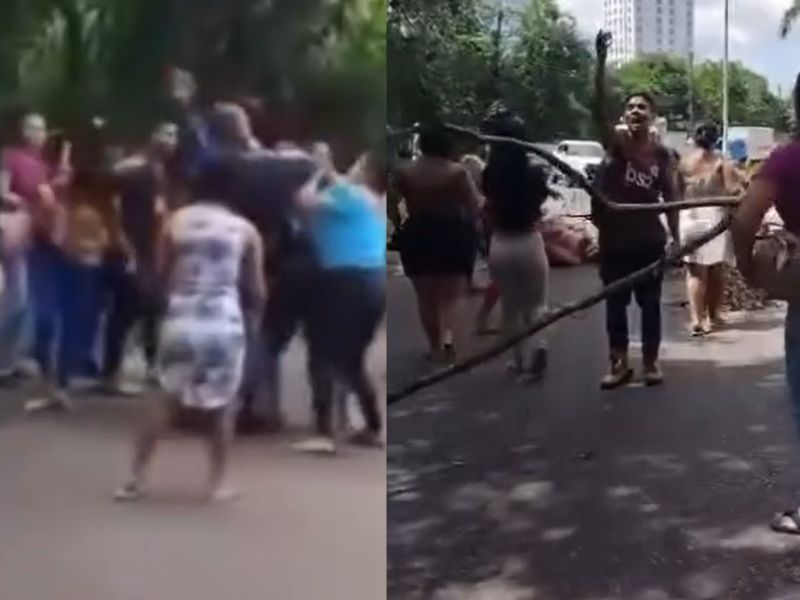Manifestação por moradia termina em confronto com a polícia em Manaus