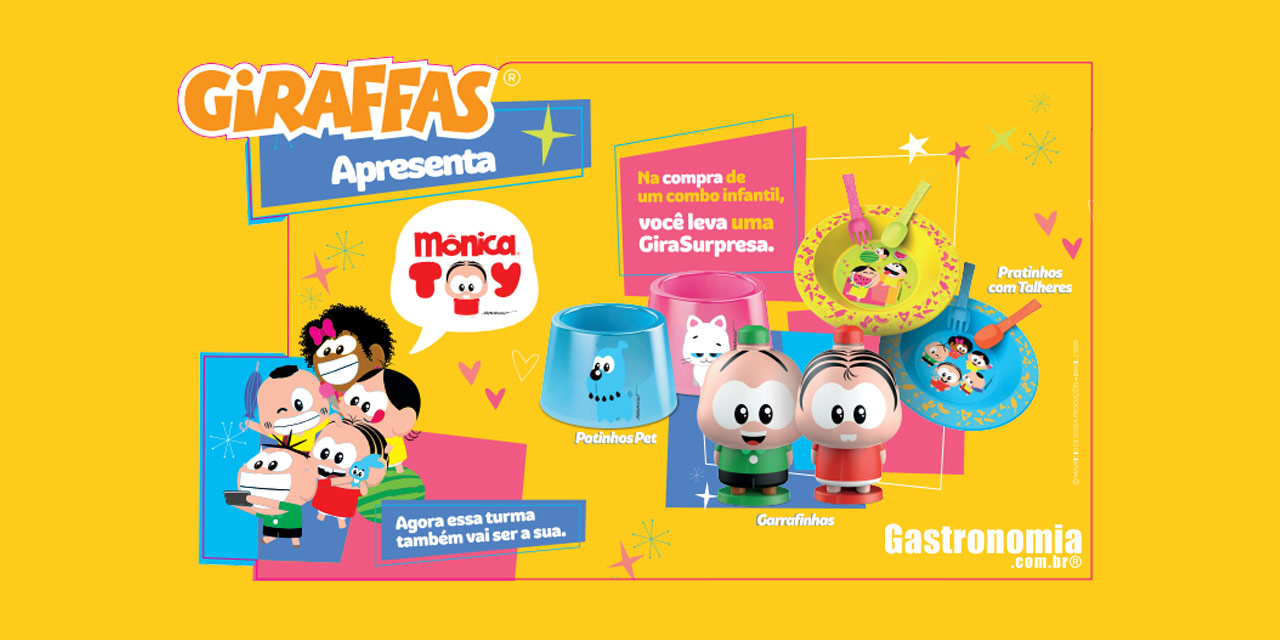 Turma da Mônica retorna ao Giraffas com brindes exclusivos