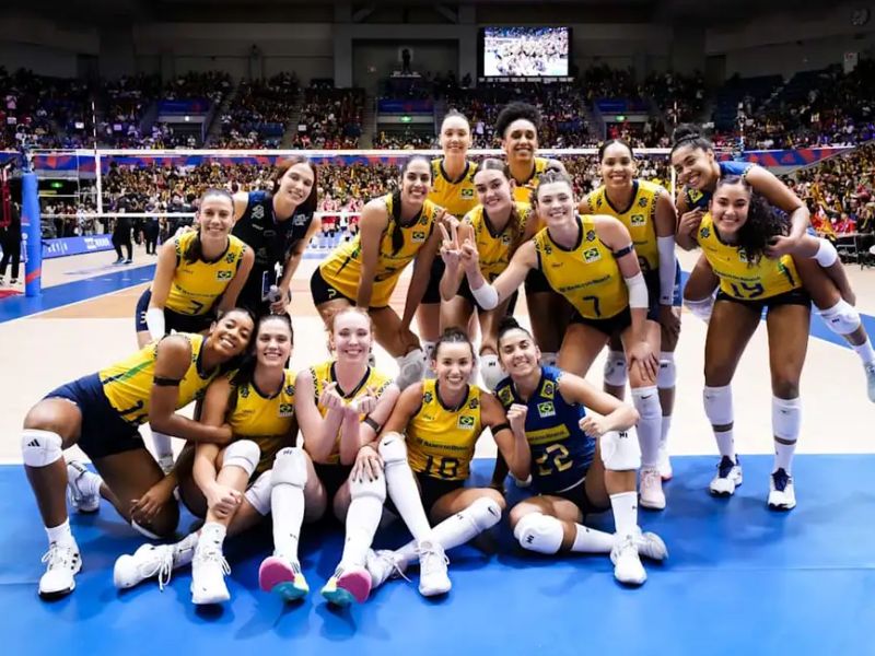 Brasil derrota Japão por 3 setes a 0 na Liga das Nações de Vôlei