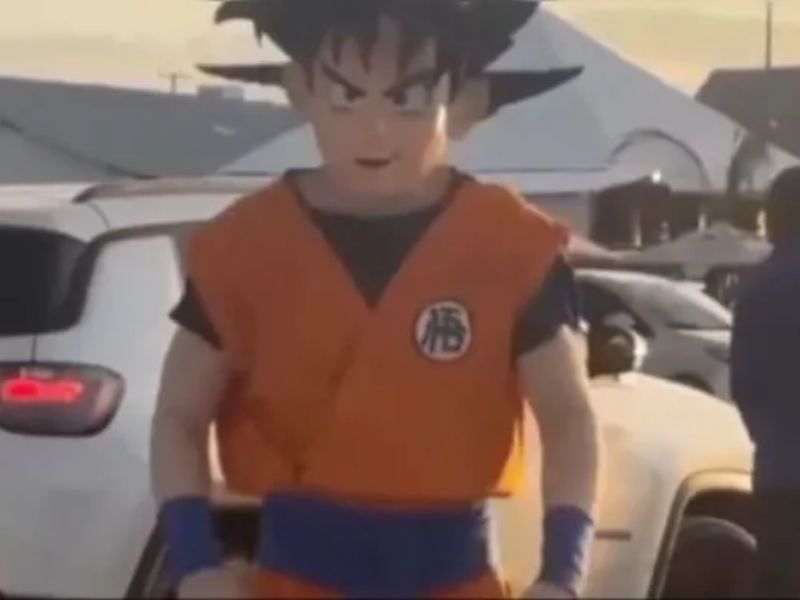 Goku é flagrado tentando empurrar carro atolado na praia
