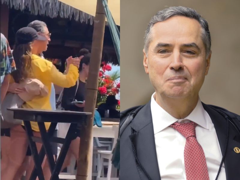 Imagem mostra barroso dançando na praia