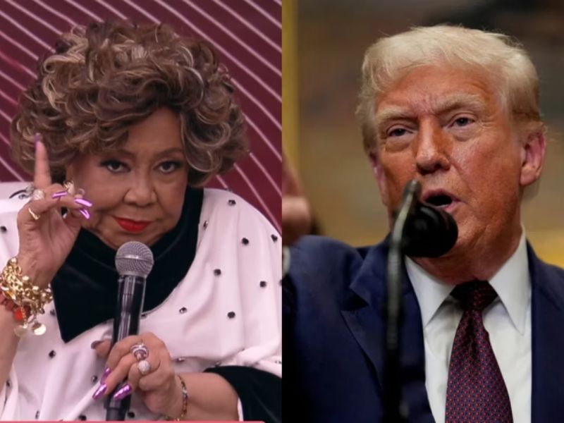 Ao vivo, Alcione diz que irá fazer 'uma macumbinha' para Donald Trump