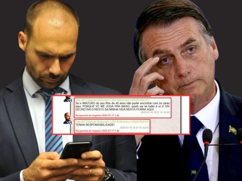 Eduardo Bolsonaro xinga o pai em mensagens: 'Seu ingrato do caral**'