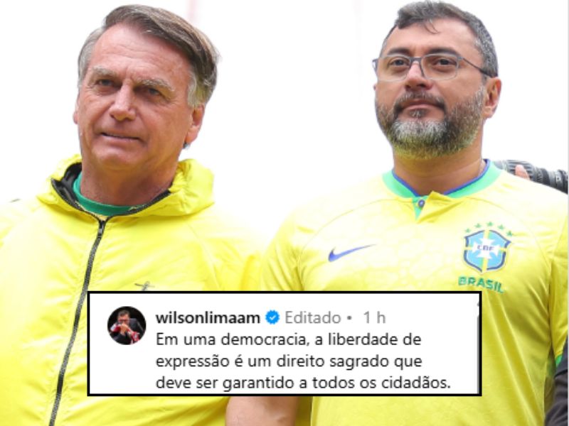 Wilson Lima critica decisão de Moraes e sai em defesa de Bolsonaro