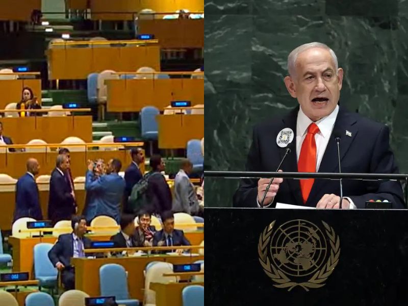 Em protesto, delegações deixam plenário da ONU durante discurso de Netanyahu