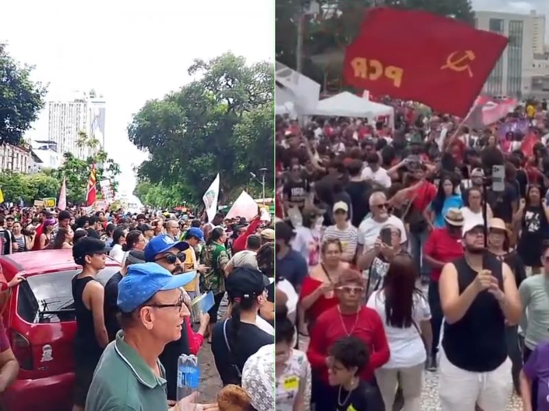 Manifestantes se reúnem em Manaus contra PEC da Blindagem e anistia a envolvidos no 8/1; veja vídeos