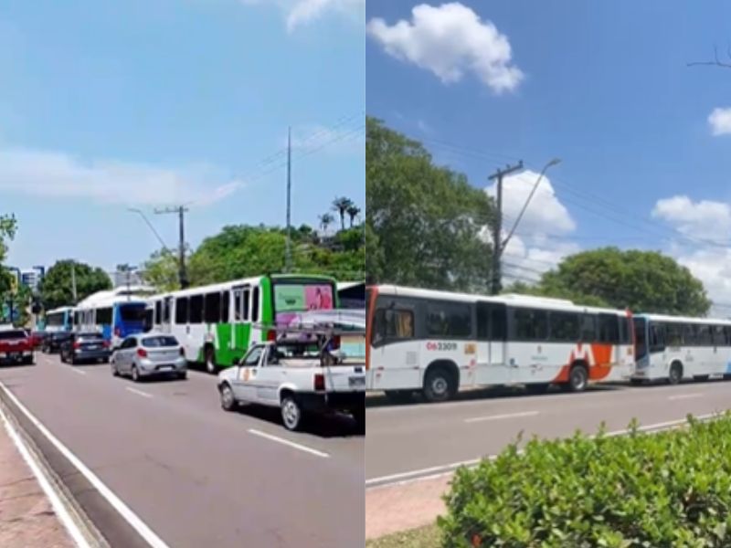 motoristas de ônibus de Manaus paralisam por atraso de salários