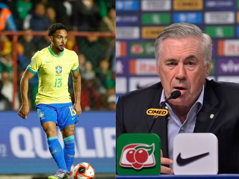 Lateral Vitinho, do Botafogo, é convocado por Ancelotti para a Seleção Brasileira