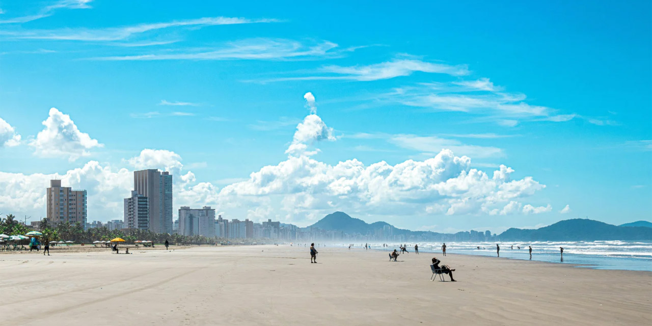Praia Grande: calor tropical à beira-mar