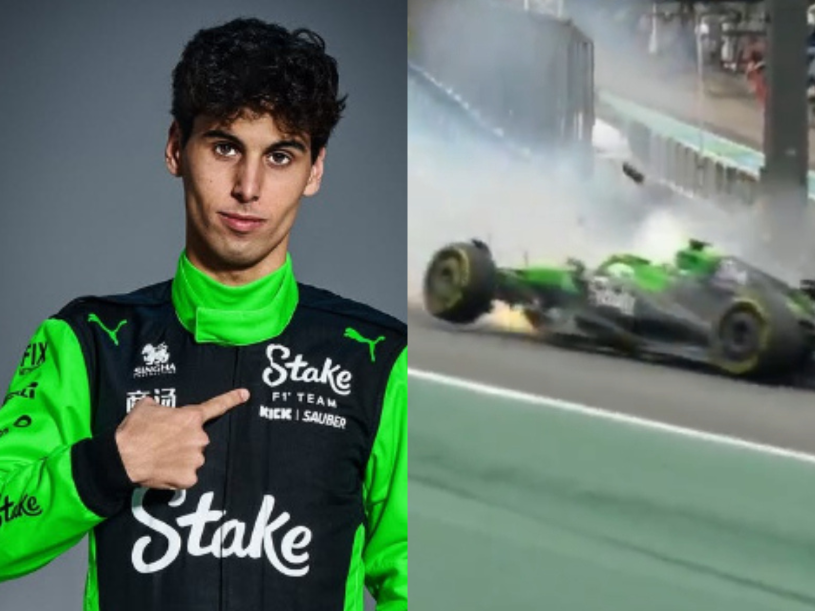 Piloto Brasileiro Gabriel Bortoleto sofre forte acidente no GP de Fórmula 1