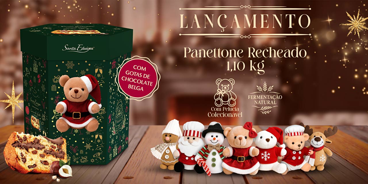 Santa Edwiges apresenta Panettone com Pelúcia de 1,10 kg