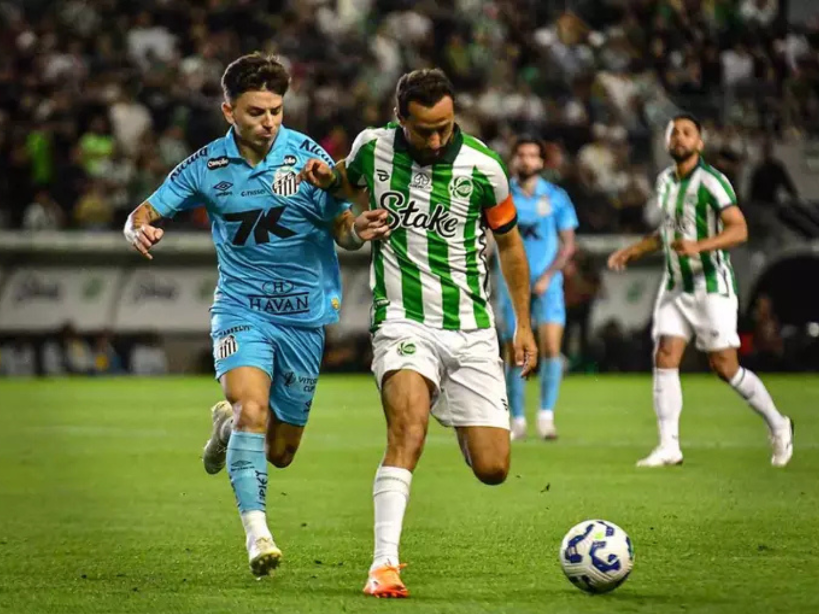 Santos marca três gols contra o Juventude e fica perto de escapar do rebaixamento